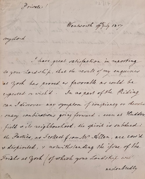 Letter from William Wentworth Fitzwilliam to Henry Addington, page 2