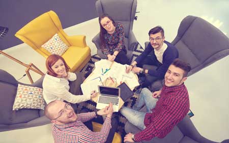 A group of students smiling for the camera