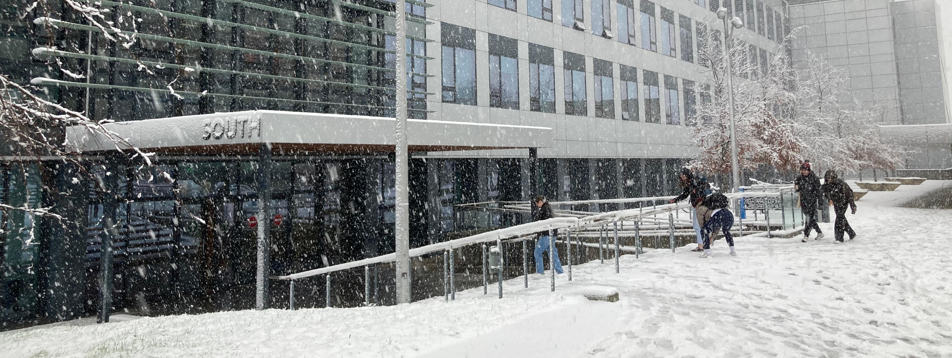 Science South Entrance in Snow