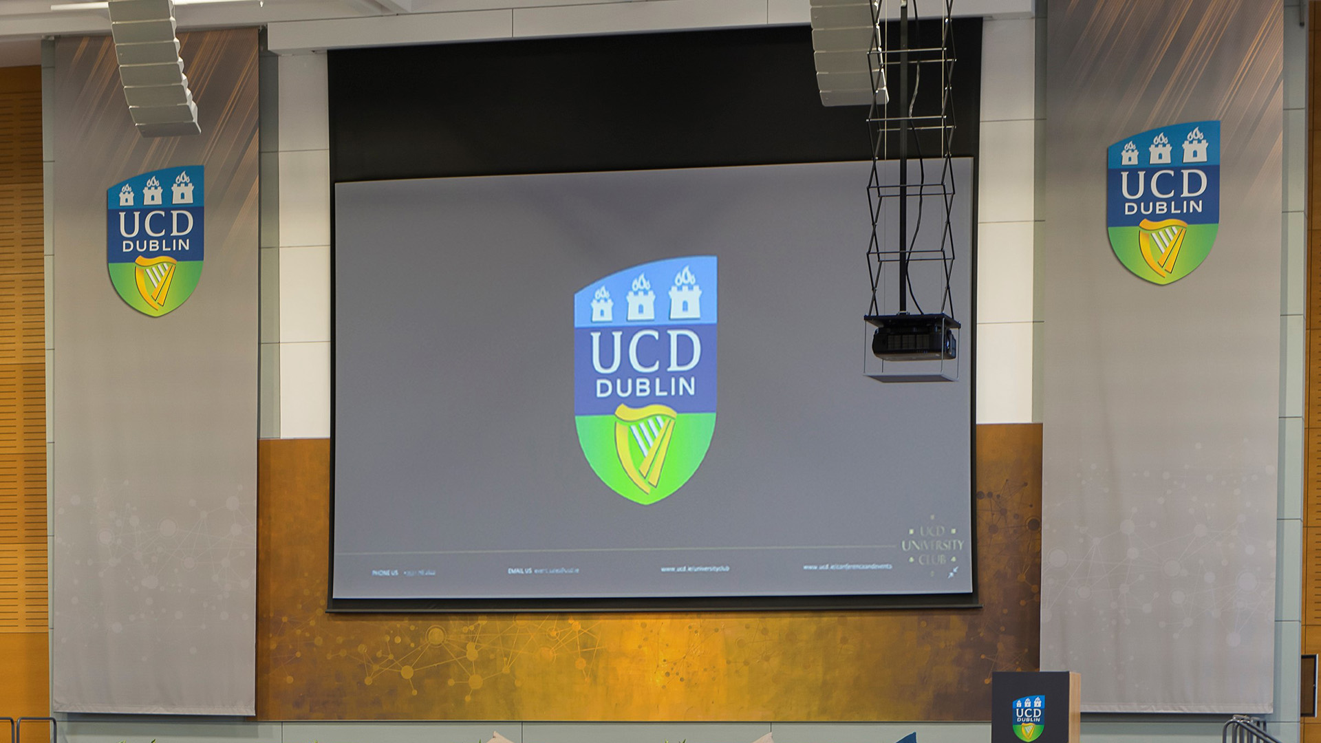 UCD O'Reilly Hall Audio Visual Setup