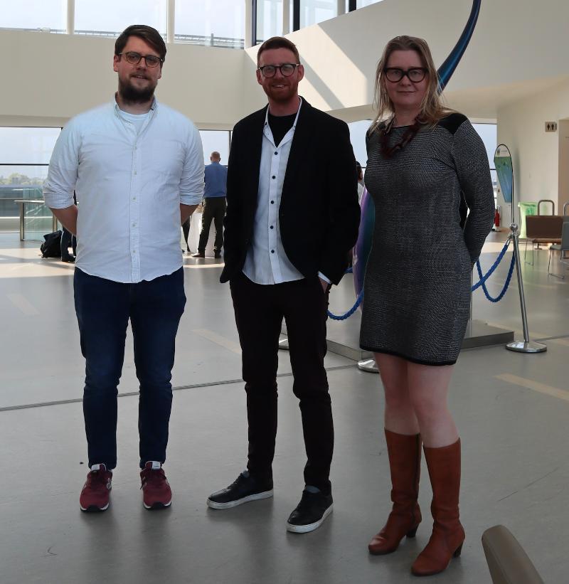 MESSAGE founders Tomas Buitendijk, Geertje Schuitema and Mark Coughlan at the MESSAGE launch event in May 2024.