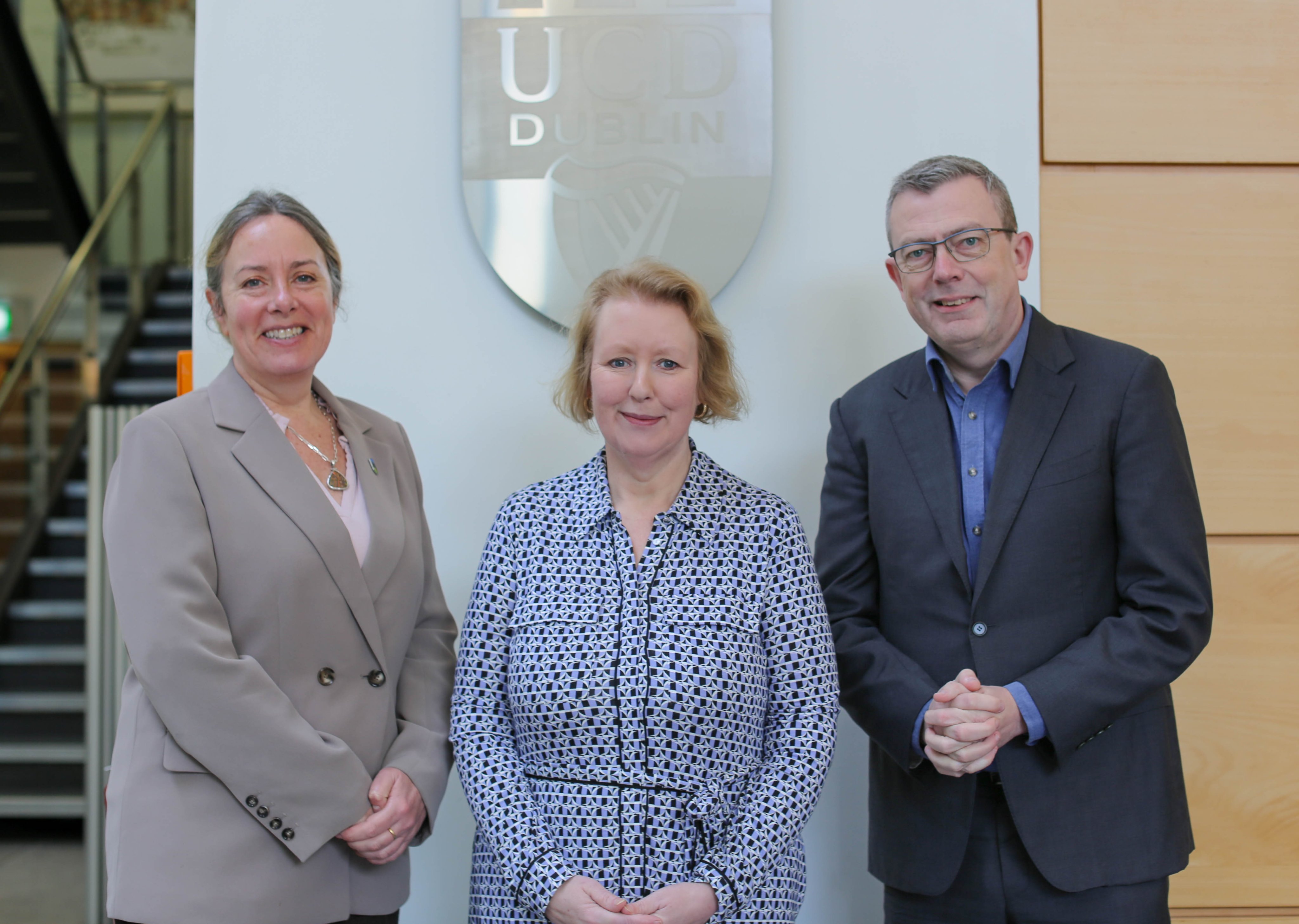 Professor Kate Robson Brown with Professor Michelle Norris and Bob Jordan