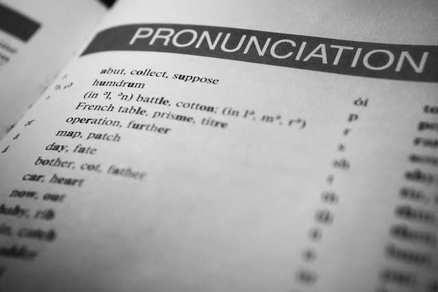 A page about pronunciation
