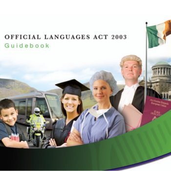 Front cover of the official languages act 2003 guidebook