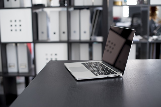 Picture of a laptop on a desk