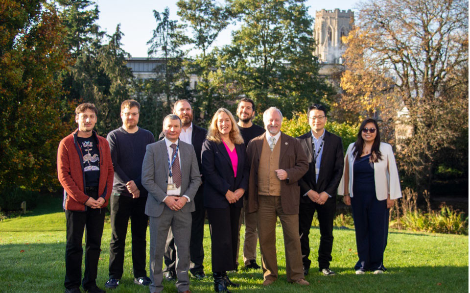 The space materials team: L-R Gökhan Sancak, George Worden, Fabrizio Scarpa, Stuart Donovan-Holmes, Kate Robson Jones, Ali Kandemir, Ian Hamerton, Kyungil Kong, Mayra Yadira Rivera Lopez (members not pictured: Mark Schenk, Joseph Gargiuli, Yanjun He, James Thomas, Ragnar Birgisson, Lucas Lu, Galina Teshovska, Anton Stoger, Konstantina Kanari, Nick Hewlings, Alex Mathers)