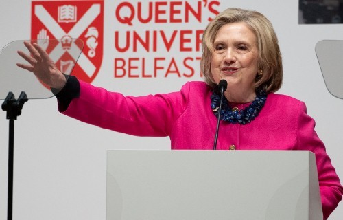 Hilary Clinton in Belfast