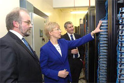 Mary Hanafin TD, with Prof Luke Drury and Prof Adrian Ottewill