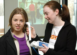 Elaine O'Hehir (Scoil Iosa) & Sarah Cosgrave (1st year Nursing).