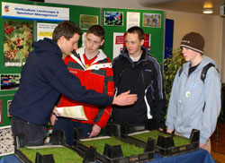 Tim Butler (Post-Grad, Turf Grass Research), Ian Crowley, Barry Kiely and Sven Klinkenberg from Scoil Iosa, Malahide.