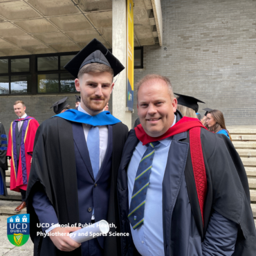 UCD lecturer and graduate on graduation day