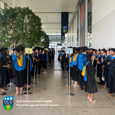 Graduands lining up before graduation ceremony