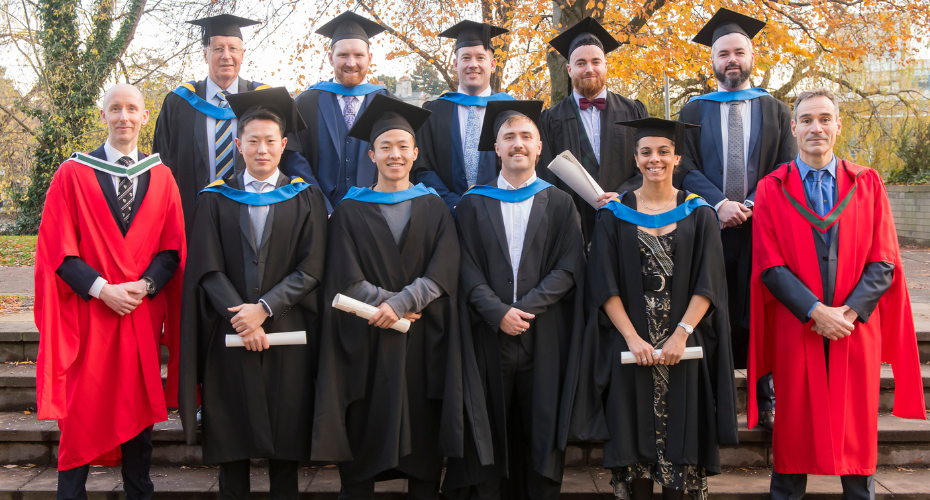 Group of smiling graduates