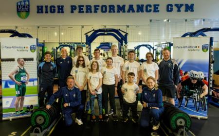 Group of para-athletes in the UCD High Performance Gym