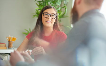 Counsellor talking to patient