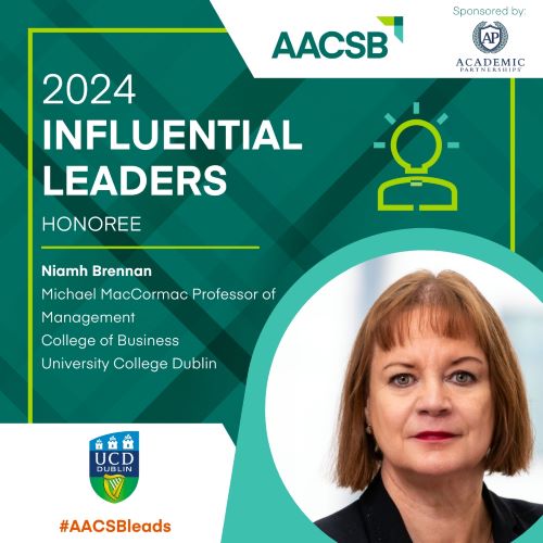 News | UCD College of Business Professor Niamh Brennan Honoured as 2024 ...