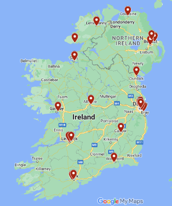 All Island Research Culture Network Map