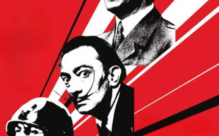 Poster showing different historical figures, Salvador Dali one of them