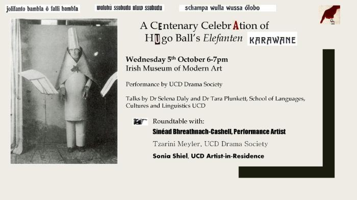 Ucd School Of Languages Cultures And Linguistics Dada Centenary Celebration