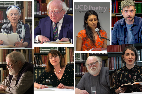 portraits of poets reading for the Irish Poetry Reading Archive