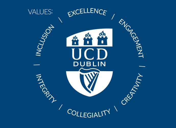 UCD crest and values