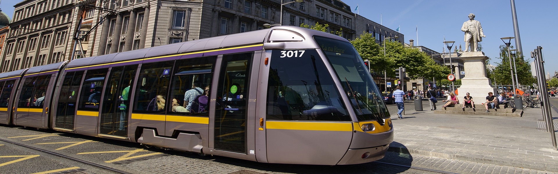 Luas tram in Dublin city centre