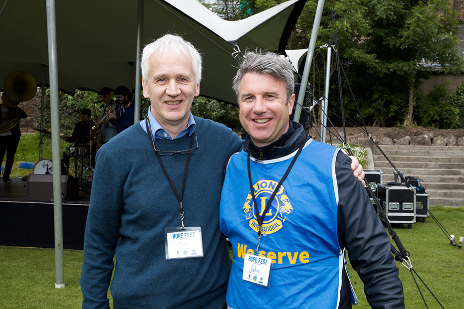 Volunteers standing together at Hope Fest