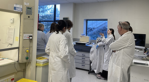 Veterinary Biosciences Staff on tour of Clinical Pathology Lab